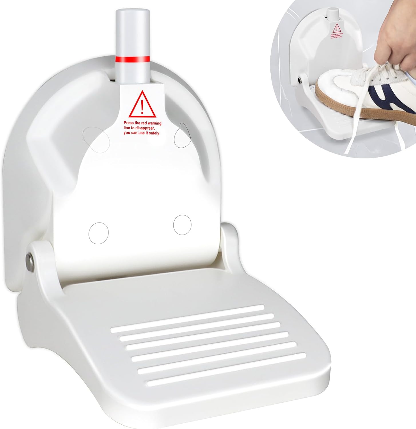 Clio foldable shower foot rest front view