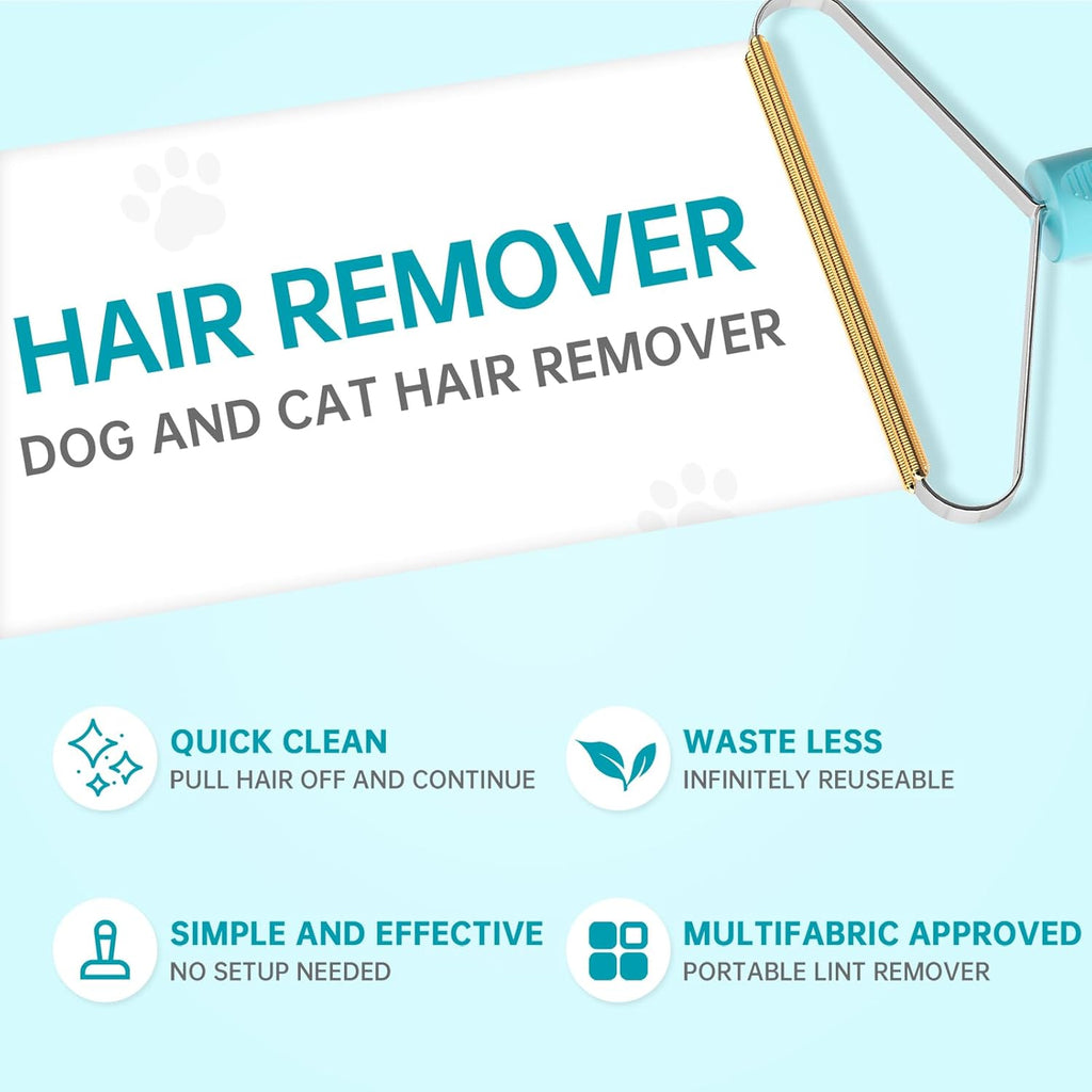 Manual pet hair removal tools for home maintenance