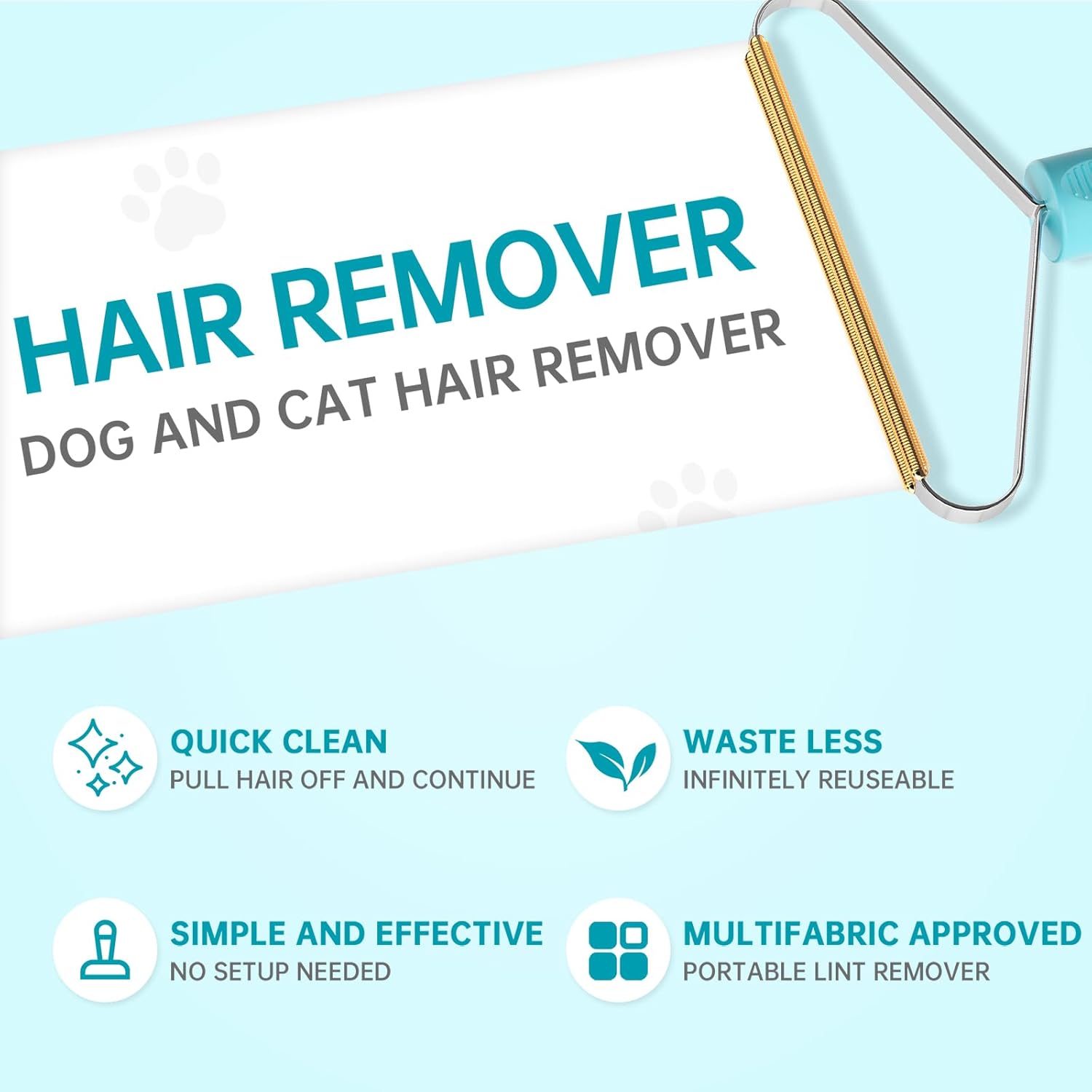 Manual pet hair removal tools for home maintenance