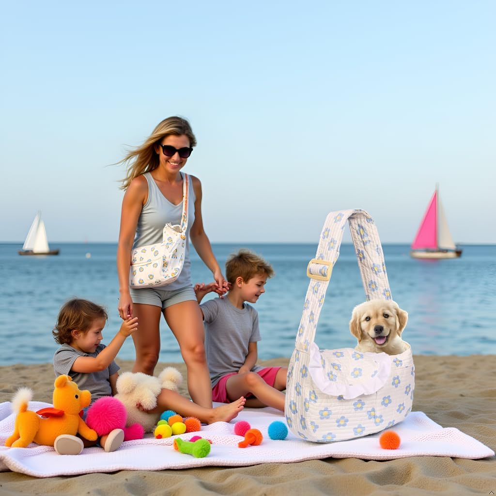 Side profile of YHSHYZH floral pet sling