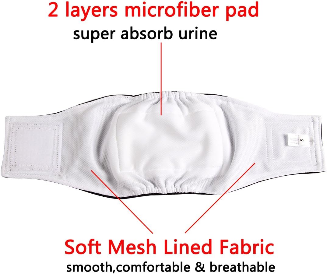 Soft microfiber core layer detail on a grey dog belly band.