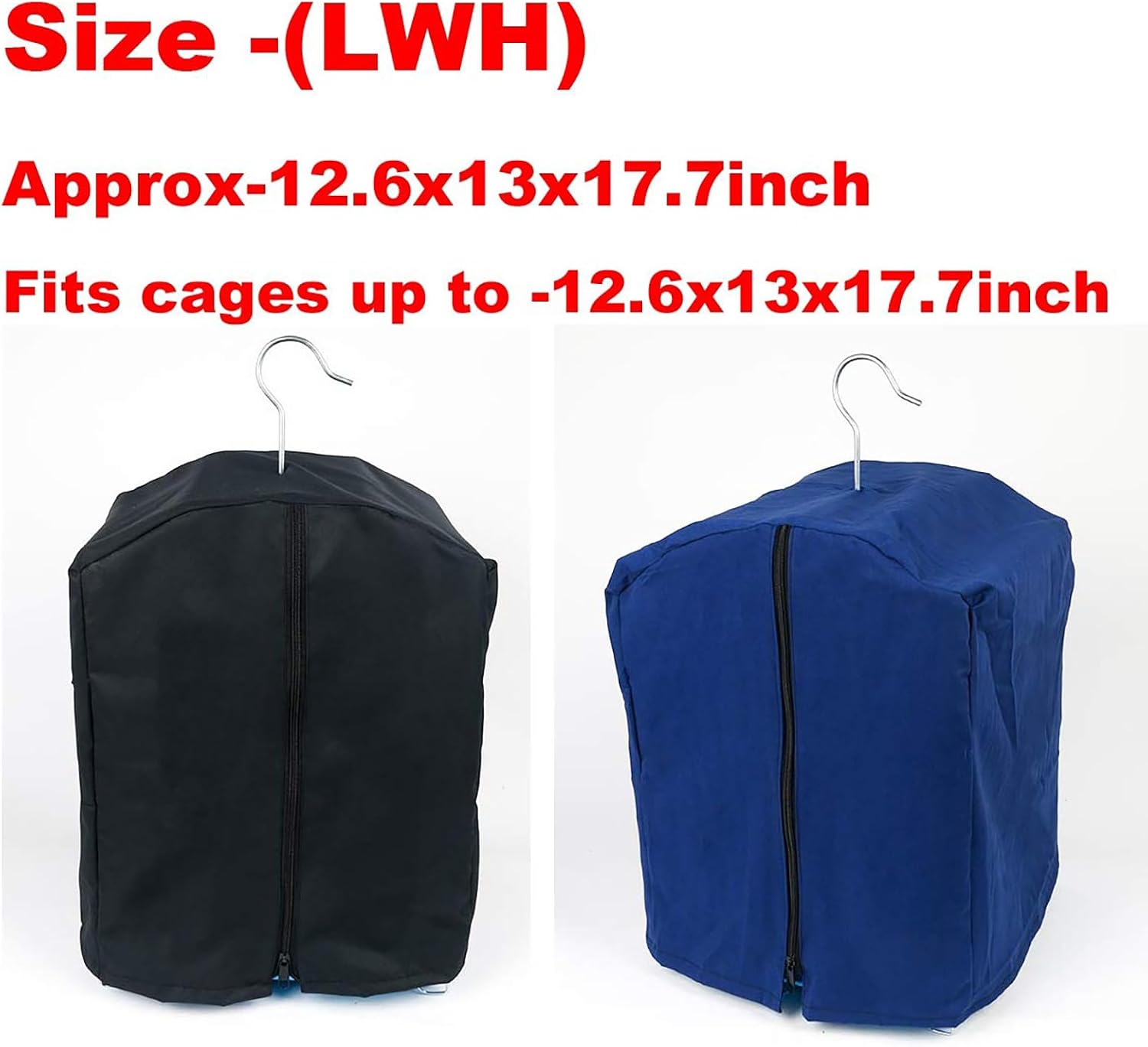 QBLEEV breathable non toxic birdcage cloth demonstrating proper fit over a small parrot cage