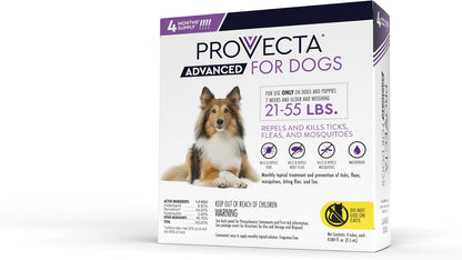 Four monthly doses pet flea tick mosquito control tubes display