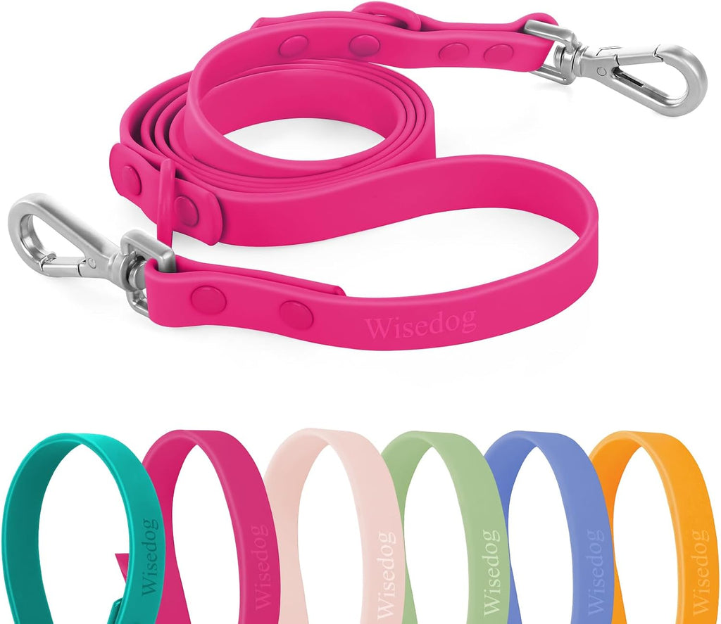 Wisedog Waterproof Dog Leash - 5ft/6ft Adjustable with 2 Metal Swivel Hooks, Easy to Clean Dog Leashes for Small, Medium, Large Breed Dogs (Navy S) - Image 9