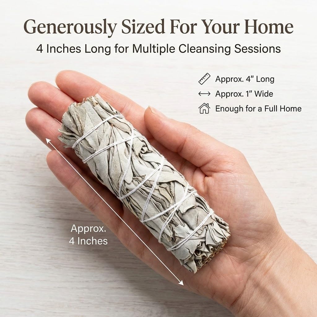 Aromatic white sage incense sticks for spiritual purification rituals