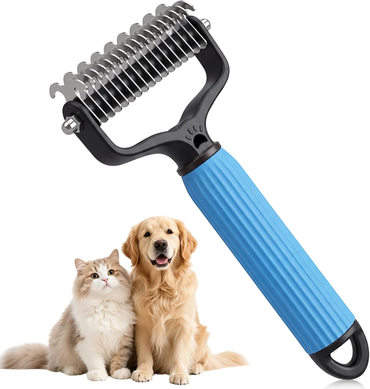 Fur Magic double sided dematting comb front view for pet grooming