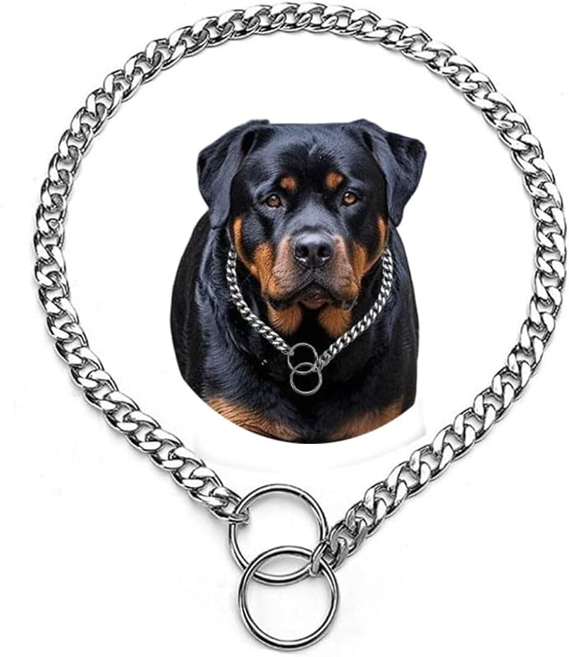 Choke Collar for Dogs,Dog Choker Collar for Large Dogs Metal Slip Dog Chain Collars Link Training Heavy Duty for Small Medium Large Dogs pet Boys Girls Big XL Breed - Image 10