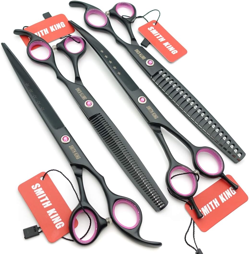 Premium stainless steel dog thinning and chunker shears from Smithking pet kit