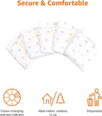 Color changing wetness indicator on white male dog diaper belly band
