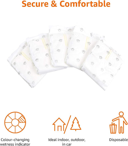 Color changing wetness indicator on white male dog diaper belly band