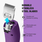 FuzzyFix heavy duty pet grooming kit with detachable metal blades and guide combs.