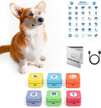 Goplemo durable ABS plastic voice recordable pet training buttons close up view.