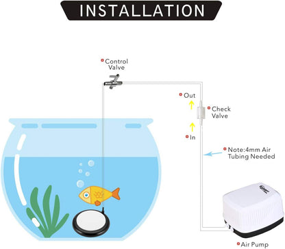 Hygger high dissolved oxygen rate air disk kit assembly parts