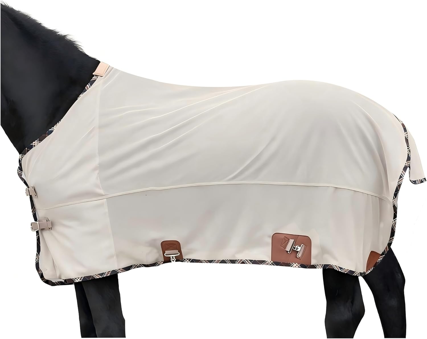 Barn And Stable breathable equine apparel featuring removable web leg straps