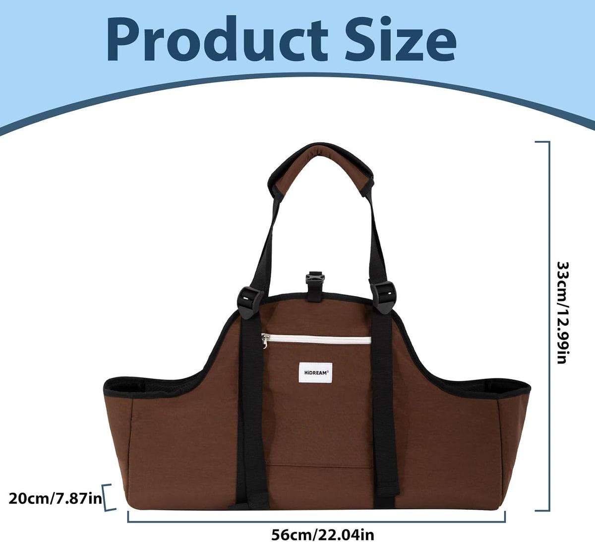 Side profile of Duuclume long-bodied dog carrier bag