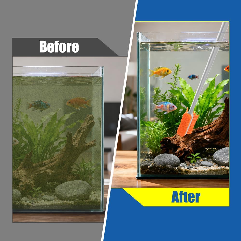 DaToo non scratch nylon bristles close up designed for delicate fish tank maintenance