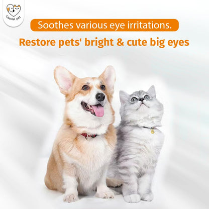 Authentic imported USA pet eye drops bottle showing volume measurements.
