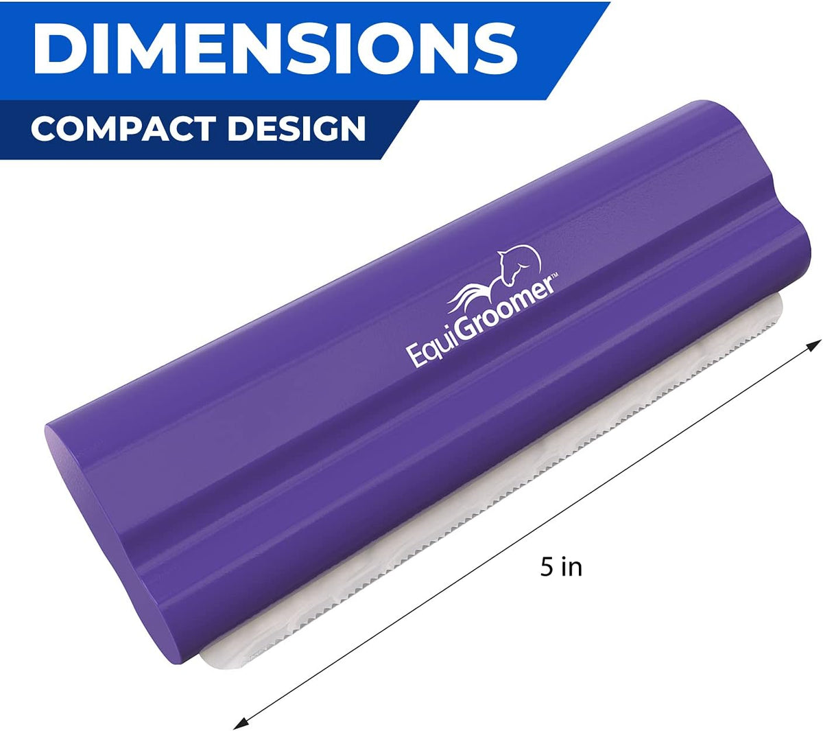 EquiGroomer dog grooming brush side profile of blade