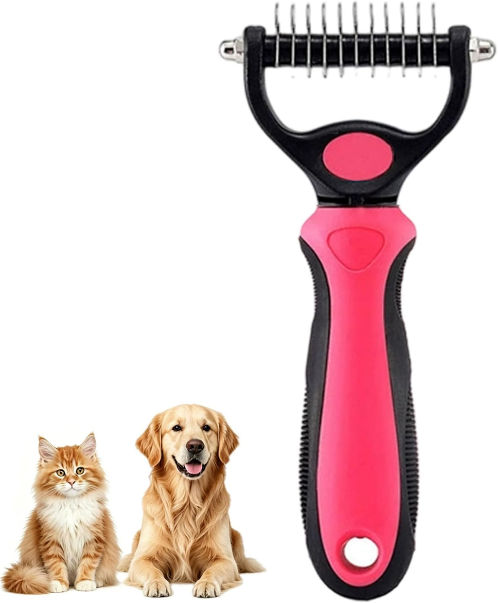 Dematting Comb for Dogs and Cats, Undercoat Rake Pet Brush for Long Hair, Deshedding Dog Brush Removes Tangles Knots and Loose Fur, Grooming Tool for Thick Coats (Blue L) - Image 15