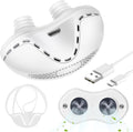 ROOHO electric anti snoring device white front view for sleep apnea relief.