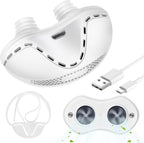ROOHO electric anti snoring device white front view for sleep apnea relief.