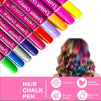 Detailed view of hair chalk pen applicators for hair makeup