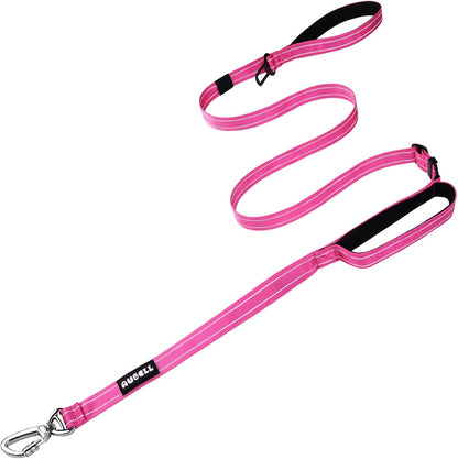 AUBELL Tactical Dog Leash Heavy Duty,4-6ft Reflective Strong No Pull Bungee Leash for Medium Large Dogs with Comfortable Padded Double Handle,Car Seat Belt,360 Degree Rotating Carabiner,Pink - Image 13