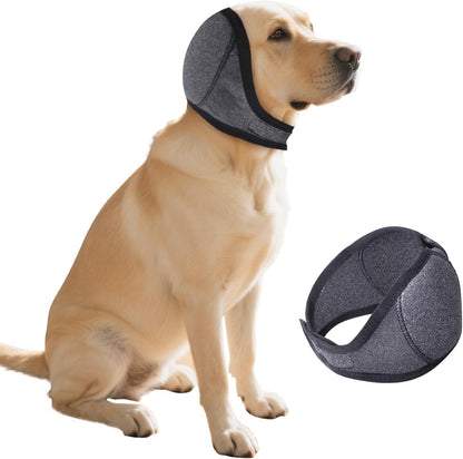 Dog Ears Cover, Dog Ear Muffs Noise Protection, Adjustable No Shake Ear Wrap Comfortable Quiet Dogs Calming Hood Blow Drying Headband Wraps (Grey, Small(Head Circle:10"-15")) - Image 11
