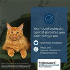 Back of MilbeGuard packaging showing usage instructions for pet owners