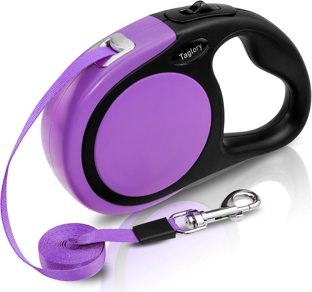 Taglory Retractable Dog Leash, 16ft No Tangle Leash Retractable for Small Medium Dogs Up to 44 lbs, One-Handed Brake, Pause, Lock, Pink - Image 13