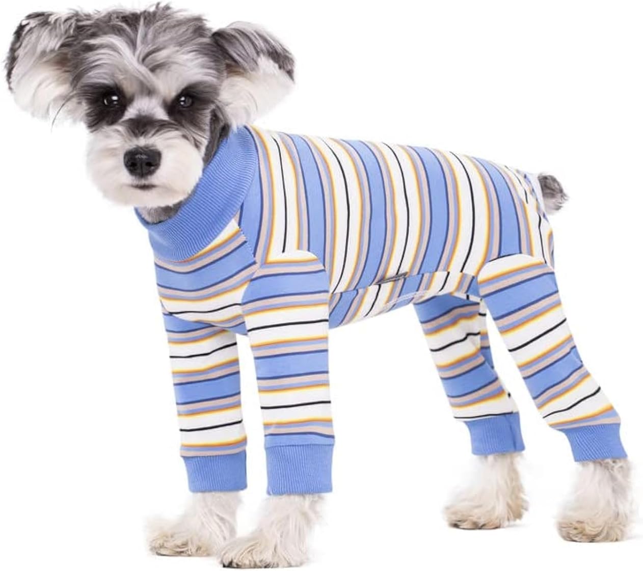 Dog Surgery Recovery Suit for Small Dogs, 4-Legged Dog Onesie After Surgery with Back Snaps, Breathable Cotton Spay and Neuter Bodysuit for Female and Male Dogs - Image 15