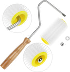 Ergonomic wooden handle and welded steel frame of the QWORK beekeeping uncapper