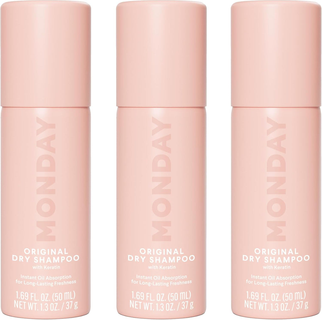 Monday Haircare Original Dry Shampoo bottles front view