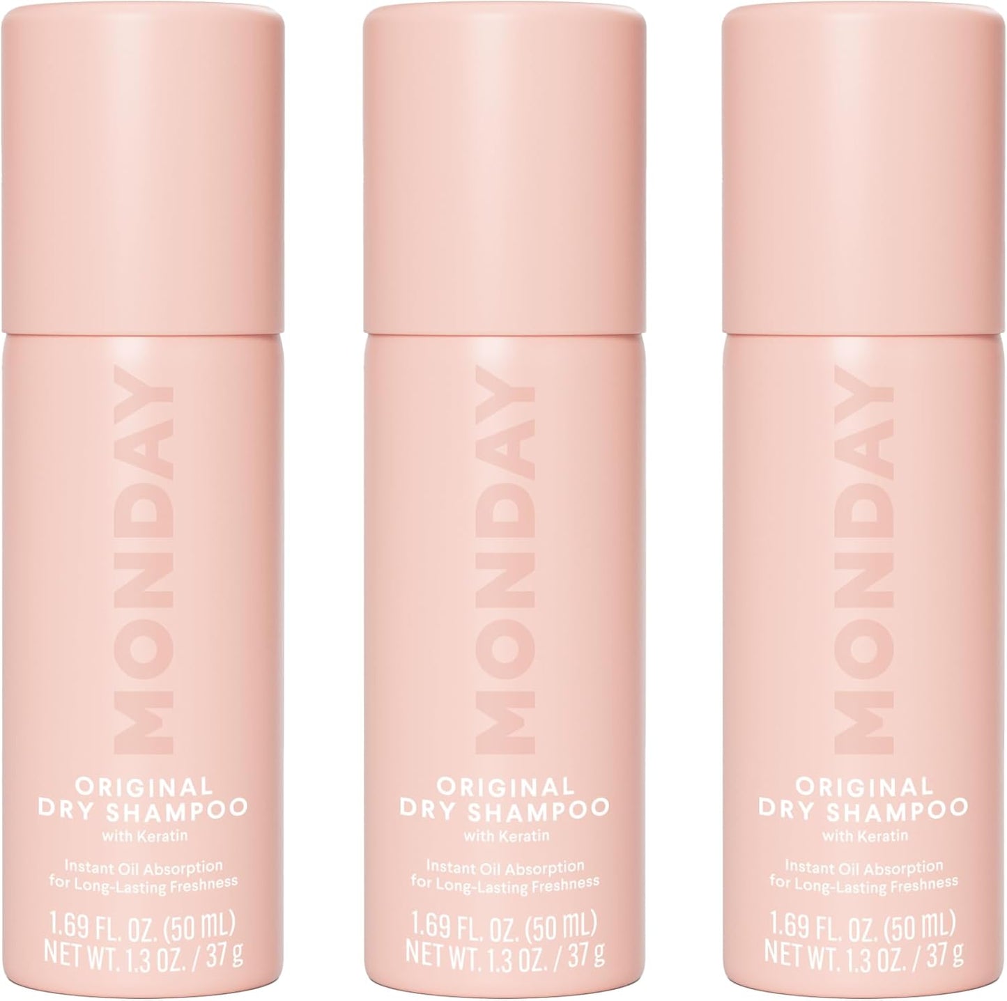 Monday Haircare Original Dry Shampoo bottles front view