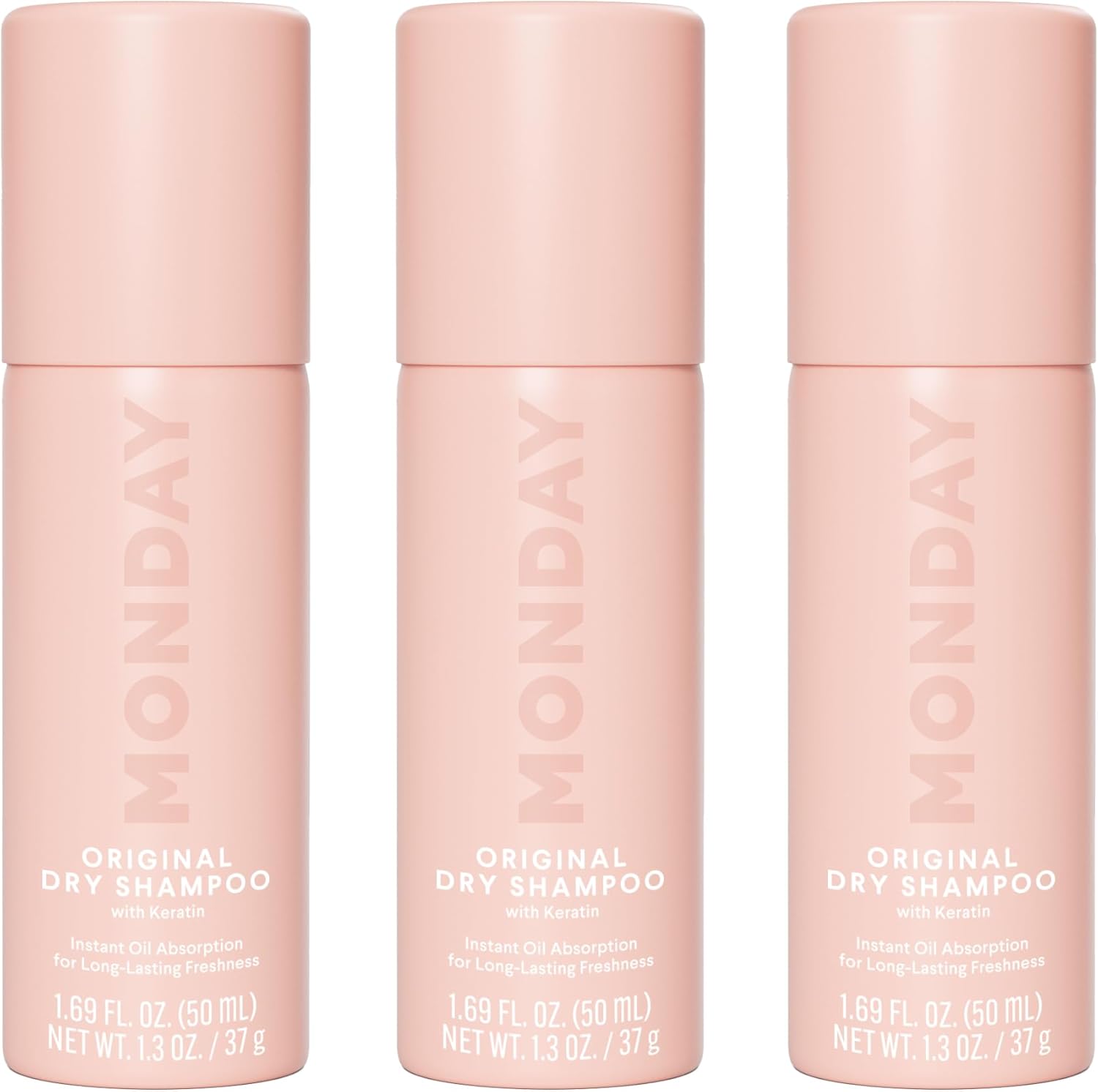 Monday Haircare Original Dry Shampoo bottles front view