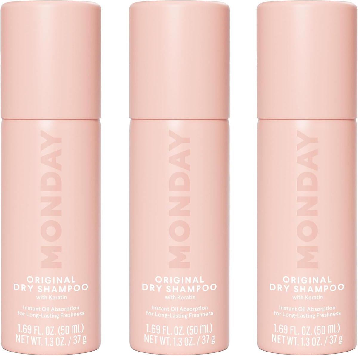 Monday Haircare Original Dry Shampoo bottles front view