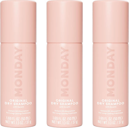 Monday Haircare Original Dry Shampoo bottles front view