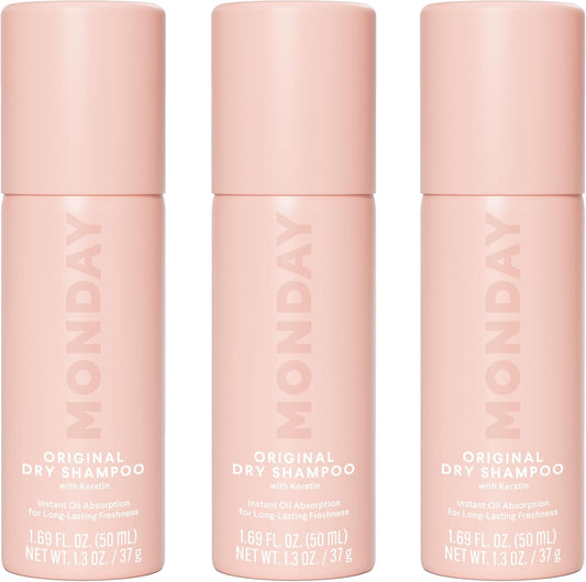 Monday Haircare Original Dry Shampoo bottles front view