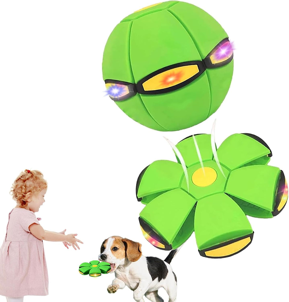 2PCS Dog Flying Disc Toy, Pet Toy Flying Saucer Ball with 3 Light for Dogs, Dog Toy Outdoor Toy Doggy Disc Ball, Outdoor Games - Image 10