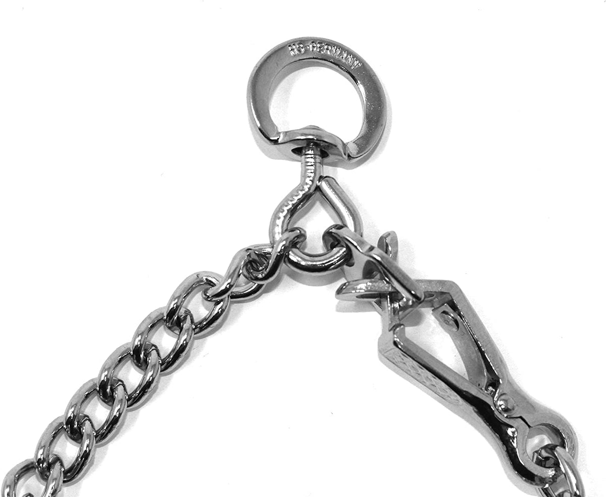 Herm Sprenger no pull dog collar showing interlocking adjustable steel links