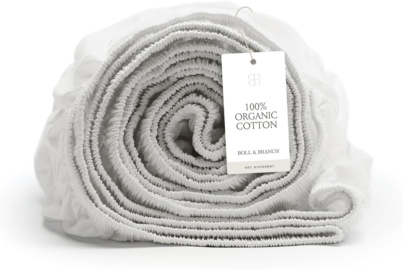 Boll & Branch Signature Hemmed Fitted Sheet - Shore, King - 100% Organic Cotton - 1 Fitted Sheet Only - Image 12