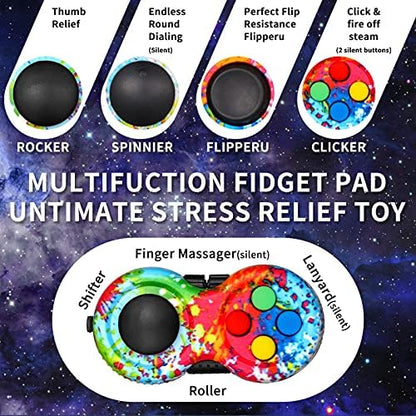 Handheld demonstration of the compact anxiety relief desk toy being used for focus