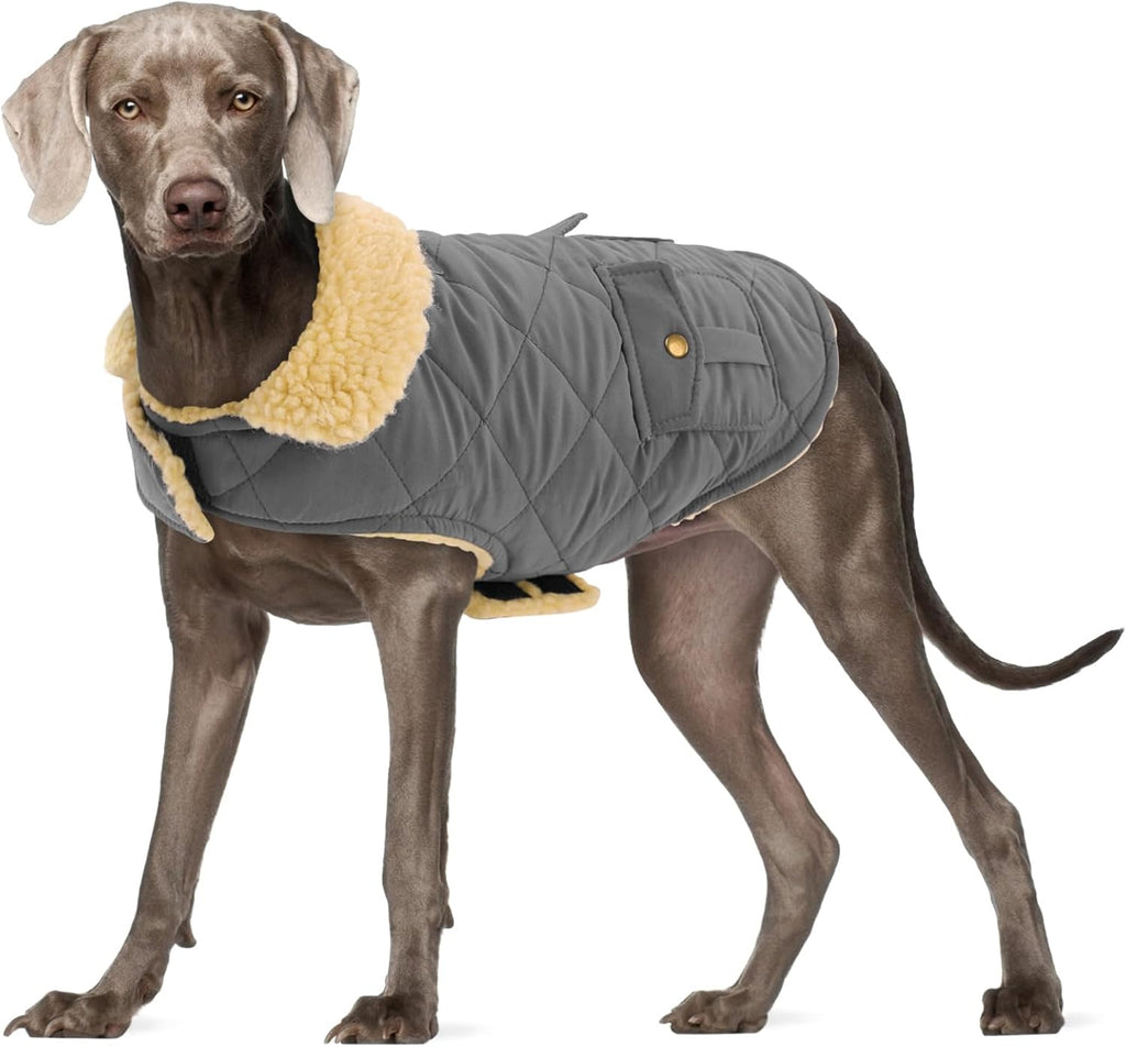 Winter Coat for Small and Medium Dogs, Puppy Plaid Jacket, Cotton Coat for Cold Weather, Windproof Warm Dog Garments, Pet Thickened Outfits Indoor Outdoor, Red S - Image 14