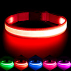 Vizpet LED Dog Collar, Light Up Dog Collar Adjustable USB Rechargeable Super Bright Safety Light Glowing Collars for Dogs(Medium,Green) - Image 15
