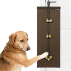 HeNdShe pet communication tool mounted on a wooden door