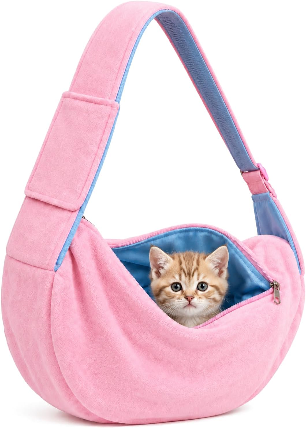 Meow&Woof Sugar Glider Bonding Pouch Small Pet Carrier Bag Sling with Strap Critter Cuddler for Gliders Ferret, Rat, Hedgehog, Hamster Outdoor-Blue - Image 9