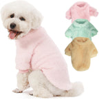 Dog Sweater, 3 Pack Dog Sweaters for Small Dogs, Dog Clothes for Small Dogs Girl Boy, Ultra Soft and Warm Puppy Sweater Dog Coat for Winter Christmas (Medium, Pink+Purple+Peach) - Image 12