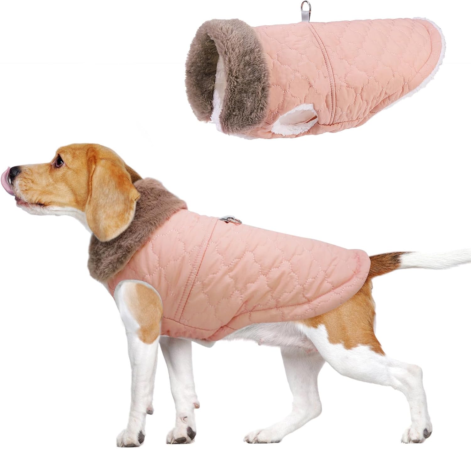 BEAUTYZOO Winter Dog Coat with Harness Built in, Warm Dog Puffer Jacket Vest Padded Fleece Cold Weather Coats Windproof Waterproof Snow Jackets Clothes for Small Medium Puppy, Blue S - Image 15