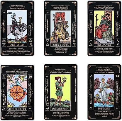 Hand holding Sunhhx tarot cards showing the reverse back geometric pattern