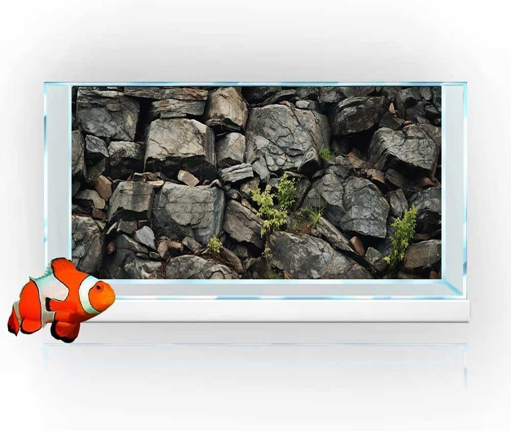 Dtekoj naturalistic sanctuary theme fish tank backdrop with adhesive pieces